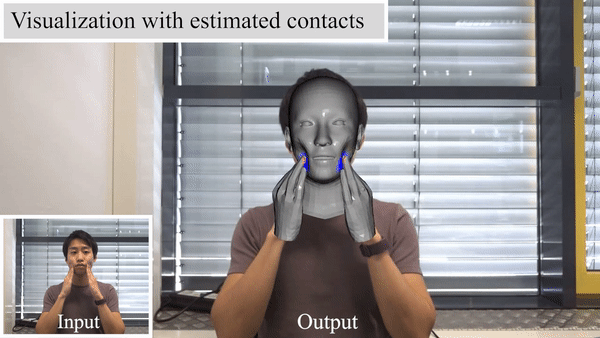 Decaf: Monocular Deformation Capture for Face and Hand Interactions